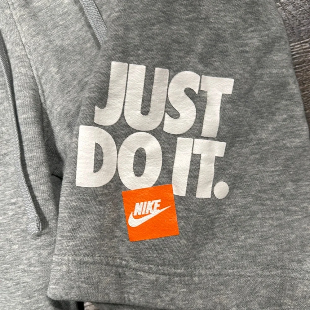 Nike Gray Athletic Shorts with Elastic Waistband